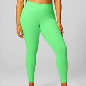 Fabletics Pureluxe High Waisted Pocket Legging Lime Green XS